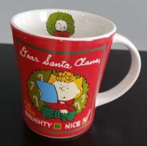 Peanuts Sally Christmas Dear Santa Naughty or Nice Coffee Mug